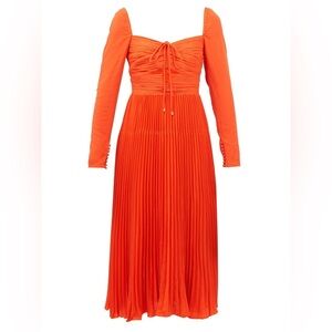 Self Portrait Red Midi Dress Size 10 US